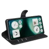 Phonesta Litchi Skin Book Wallet Klapphülle für Nothing Phone (3a) Lite - Schwarz 4