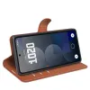 Phonesta Litchi Skin Book Wallet Klapphülle für Nothing Phone (3a) Pro - Braun 4