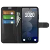 Phonesta Litchi Skin Book Wallet Klapphülle für Nothing Phone (3a) Pro - Schwarz 3