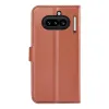 Phonesta Litchi Skin Book Wallet Klapphülle für Nothing Phone (4a) - Braun 2