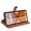 Phonesta Litchi Skin Book Wallet Klapphülle für Nothing Phone (4a) - Braun 4