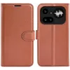 Phonesta Litchi Skin Book Wallet Klapphülle für Nothing Phone (4a) Pro - Braun 0