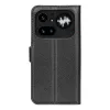 Phonesta Litchi Skin Book Wallet Klapphülle für Nothing Phone (4a) Pro - Schwarz 2