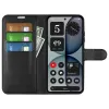 Phonesta Litchi Skin Book Wallet Klapphülle für Nothing Phone (4a) Pro - Schwarz 3