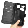 Phonesta Litchi Skin Book Wallet Klapphülle für Nothing Phone (4a) Pro - Schwarz 5