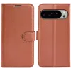 Phonesta Litchi Skin Book Wallet Klapphülle für Google Pixel 10 Pro XL - Braun 0