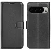 Phonesta Litchi Skin Book Wallet Klapphülle für Google Pixel 10 Pro XL - Schwarz 0