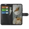 Phonesta Litchi Skin Book Wallet Klapphülle für Google Pixel 10 Pro XL - Schwarz 3