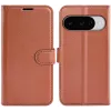 Phonesta Litchi Skin Book Wallet Klapphülle für Google Pixel 10 / 10 Pro - Braun 0