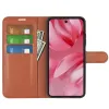 Phonesta Litchi Skin Book Wallet Klapphülle für Google Pixel 10 / 10 Pro - Braun 3