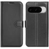 Phonesta Litchi Skin Book Wallet Klapphülle für Google Pixel 10 / 10 Pro - Schwarz 0