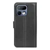 Phonesta Litchi Skin Book Wallet Klapphülle für Realme 16 Pro - Schwarz 2