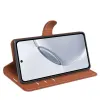Phonesta Litchi Skin Book Wallet Klapphülle für Realme 16 Pro Plus - Braun 4