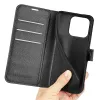 Phonesta Litchi Skin Book Wallet Klapphülle für Realme 16 Pro Plus - Schwarz 5