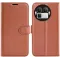 Phonesta Litchi Skin Book Wallet Klapphülle für Realme GT 8 Pro - Braun