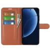 Phonesta Litchi Skin Book Wallet Klapphülle für Realme GT 8 Pro - Braun 3
