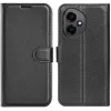 Phonesta Litchi Skin Book Wallet Klapphülle für HONOR 400 - Schwarz 0