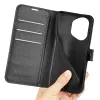 Phonesta Litchi Skin Book Wallet Klapphülle für HONOR 400 - Schwarz 5
