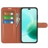 Phonesta Litchi Skin Book Wallet Klapphülle für HONOR 400 Lite - Braun 3