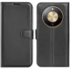 Phonesta Litchi Skin Book Wallet Klapphülle für HONOR Magic8 Lite - Schwarz 0