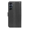 Phonesta Litchi Skin Book Wallet Klapphülle für Samsung Galaxy A17 - Schwarz 2