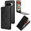Phonesta Leder Vertical Flip Book Wallet Klapphülle für Google Pixel 9 / 9 Pro - Schwarz 3