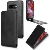 Phonesta Leder Vertical Flip Book Wallet Klapphülle für Google Pixel 9a - Schwarz 3