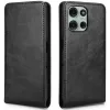 Phonesta Leder Vertical Flip Book Wallet Klapphülle für Motorola Moto G75 - Schwarz 5