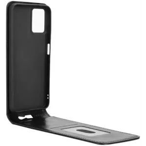 Phonesta Leder Vertical Flip Book Wallet Klapphülle für Motorola Moto G45 / Moto G34 - Schwarz