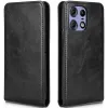 Phonesta Leder Vertical Flip Book Wallet Klapphülle für Motorola Edge 50 Pro - Schwarz