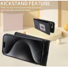 Phonesta Leder Vertical Flip Book Wallet Klapphülle für Oppo Reno12 - Schwarz 6