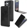 Phonesta Leder Vertical Flip Book Wallet Klapphülle für Samsung Galaxy S25 Ultra - Schwarz 2