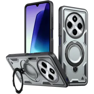 Phonesta MagLock Armor Back Cover Hülle Ring und MagSafe für Xiaomi Redmi 14C / Xiaomi Poco C75 - Grau