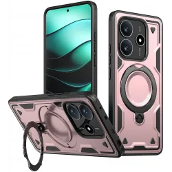 Phonesta MagLock Armor Back Cover Hülle Ring und MagSafe für Xiaomi Redmi Note 14 5G - Roségold