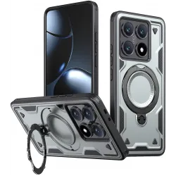 Phonesta MagLock Armor Back Cover Hülle Ring und MagSafe für Xiaomi 14T - Grau