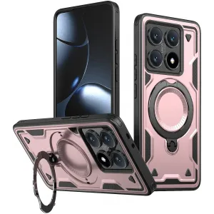 Phonesta MagLock Armor Back Cover Hülle Ring und MagSafe für Xiaomi 14T - Roségold