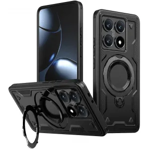 Phonesta MagLock Armor Back Cover Hülle Ring und MagSafe für Xiaomi 14T - Schwarz