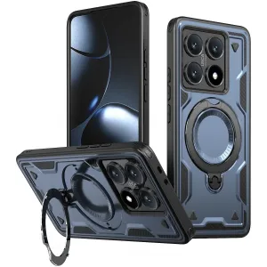 Phonesta MagLock Armor Back Cover Hülle Ring und MagSafe für Xiaomi 14T Pro - Dunkelblau