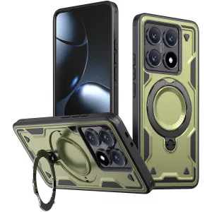 Phonesta MagLock Armor Back Cover Hülle Ring und MagSafe für Xiaomi 14T Pro - Grün