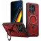 Phonesta MagLock Armor Back Cover Hülle Ring und MagSafe für Xiaomi Poco X6 Pro - Rot
