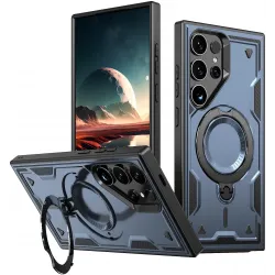 Phonesta MagLock Armor Back Cover Hülle Ring und MagSafe für Samsung Galaxy S25 Ultra - Dunkelblau