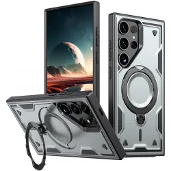 Phonesta MagLock Armor Back Cover Hülle Ring und MagSafe für Samsung Galaxy S25 Ultra - Grau