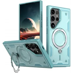 Phonesta MagLock Armor Back Cover Hülle Ring und MagSafe für Samsung Galaxy S25 Ultra - Hellblau
