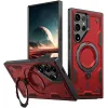 Phonesta MagLock Armor Back Cover Hülle Ring und MagSafe für Samsung Galaxy S25 Ultra - Rot