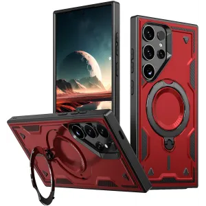 Phonesta MagLock Armor Back Cover Hülle Ring und MagSafe für Samsung Galaxy S25 Ultra - Rot
