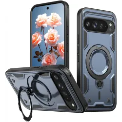 Phonesta MagLock Armor Back Cover Hülle Ring und MagSafe für Google Pixel 9 / 9 Pro - Dunkelblau