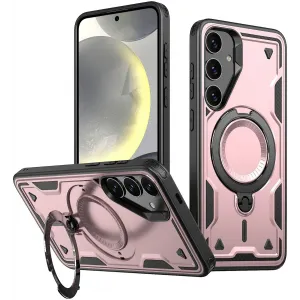 Phonesta MagLock Armor Back Cover Hülle Ring und MagSafe für Samsung Galaxy S24 FE - Roségold