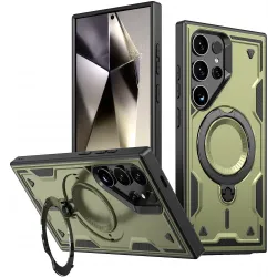 Phonesta MagLock Armor Back Cover Hülle Ring und MagSafe für Samsung Galaxy S24 Ultra - Grün