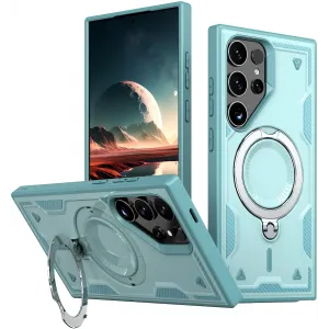Phonesta MagLock Armor Back Cover Hülle Ring und MagSafe für Samsung Galaxy S24 Ultra - Hellblau