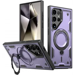 Phonesta MagLock Armor Back Cover Hülle Ring und MagSafe für Samsung Galaxy S24 Ultra - Lila